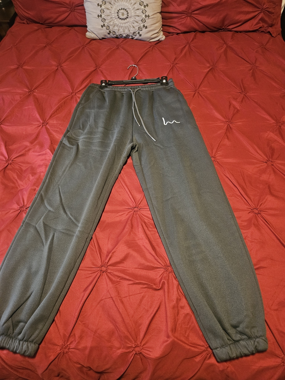 Men's Gray Sweatpants with Drawstring